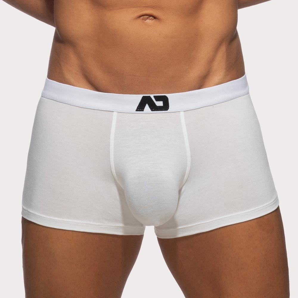 Addicted Bamboo Skin Layer Trunk - Boxershorts mit extra großem Pouch aus weicher Bambus-Viskose in weiß