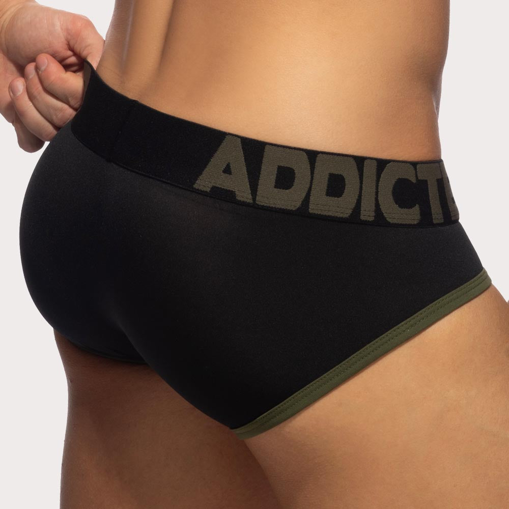 Addicted Naked Feeling Brief - Microfaser Slip mit Push-Up Funktion in schwarz, back