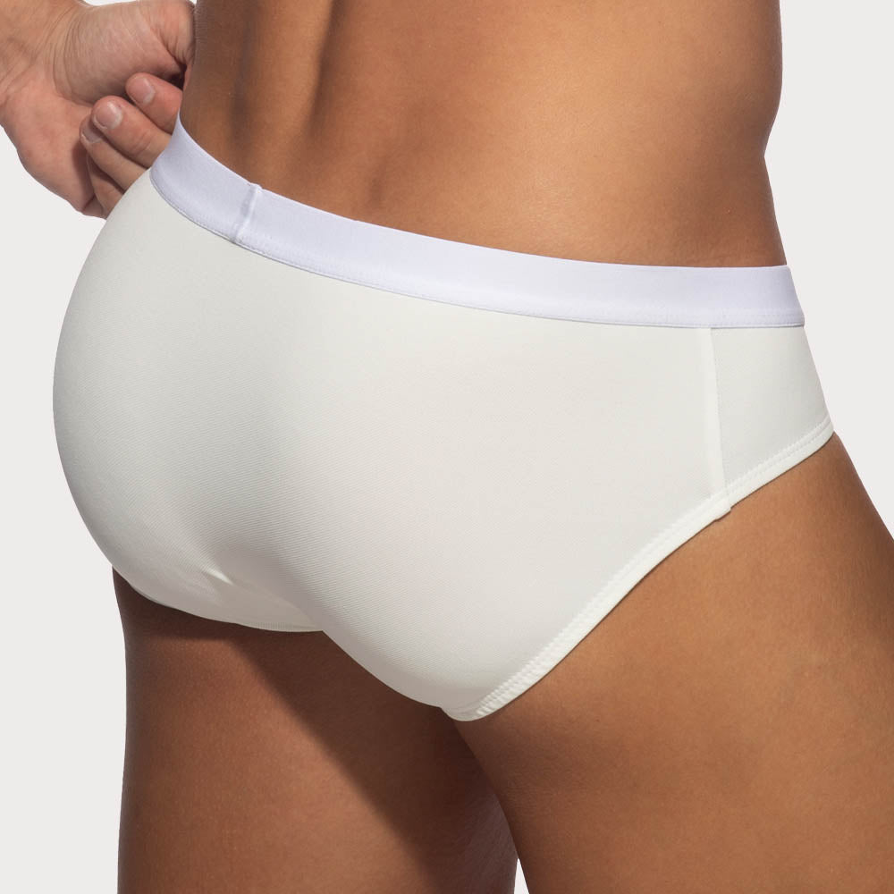 Addicted Looma Brief - Minislip für Männer im Low-Rise Design aus Mikrofaser mit Struktur in weiß, back