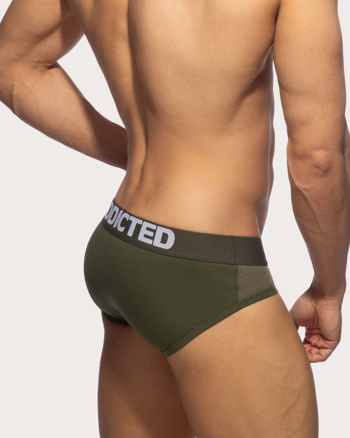 Addicted Flame Cotton Basic Brief - Slip mit breitem Bund und großzügigem Pouch aus angenehm soften Material, back