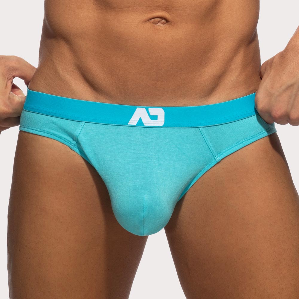 Addicted Bamboo Skin Layer Brief - Herren Slip mit extra großem Pouch aus weicher Bambus-Viskose in türkis, front