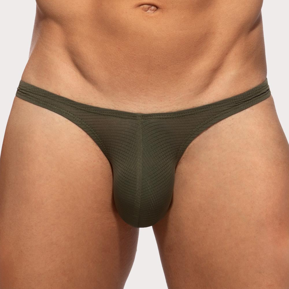 Addicted Veloz Dry Mini Thong- Herren String-Tanga im Low-Rise Design aus ultra-leichtem Material in khaki