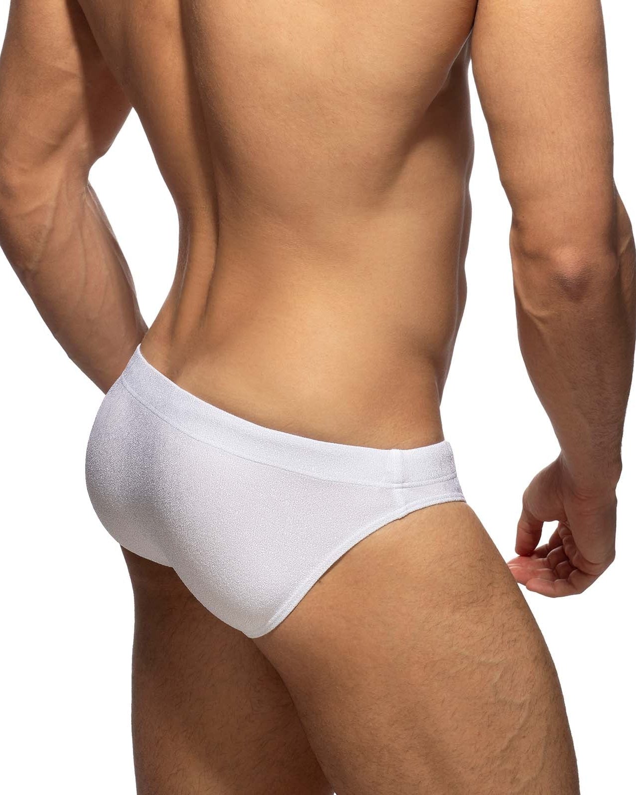 Addicted Badeslip 'Pique Speedo Swim Brief' white mit Push-Up Einlage, back