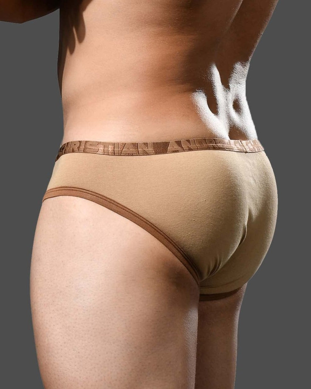 Knapper Low-Rise Slip von Andrew Christian 'Fly Tagless Brief w/Almost Naked' tan braun, back, 53636326719814, 53636326752582, 53636326785350, 53636326818118