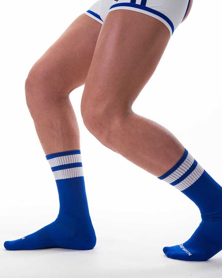 Barcode Berlin Gym Sock blue white full