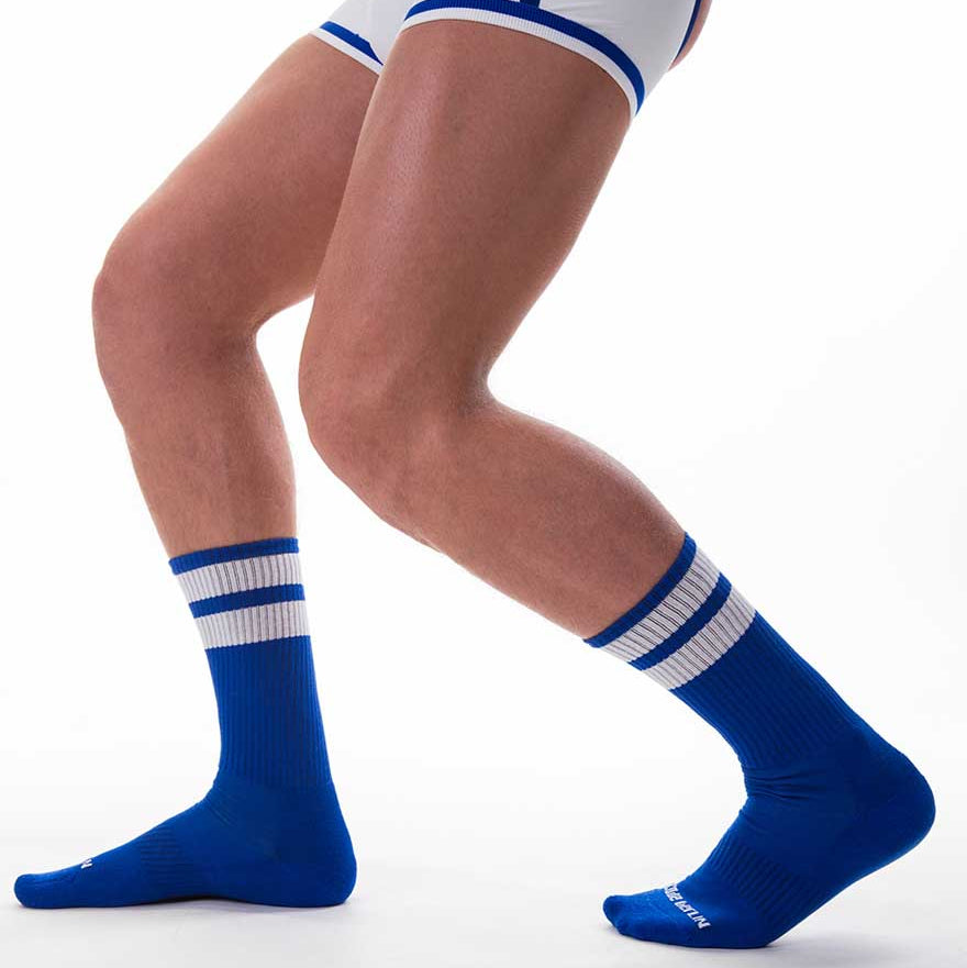 Barcode Berlin Gym Sock blue white full