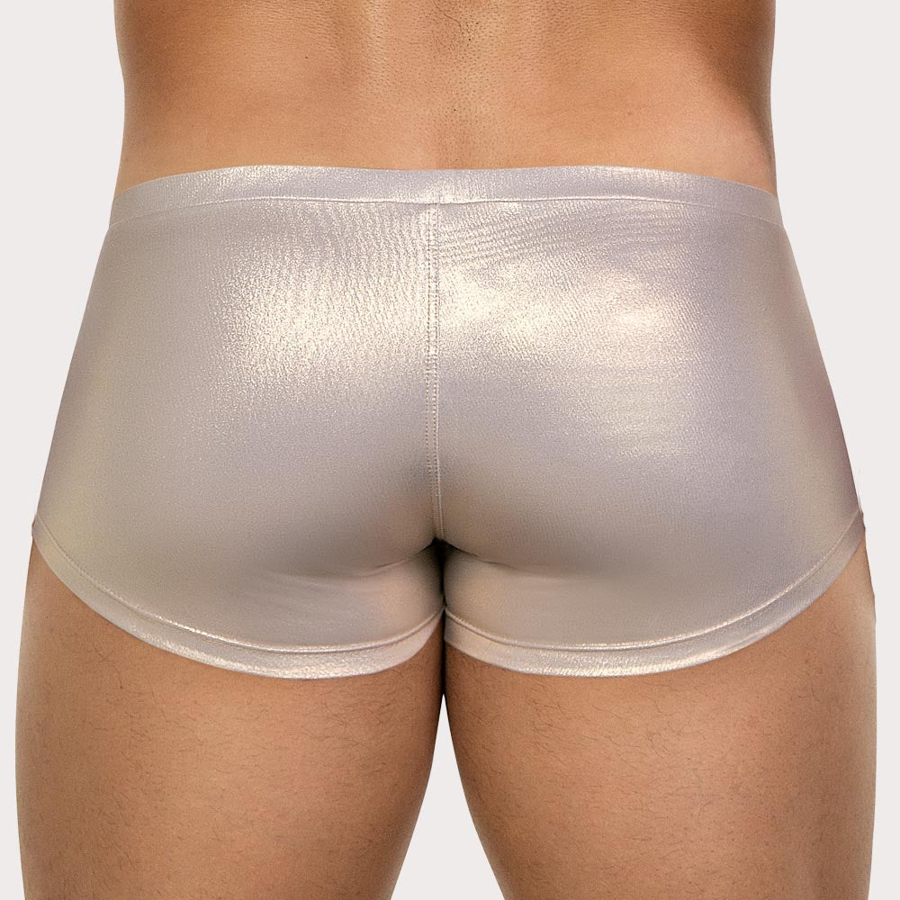 Clever Nemesis Latin Trunks - Low-Rise Herren Boxershorts mit vorgeformtem Pouch ud Metallic Effekt, back