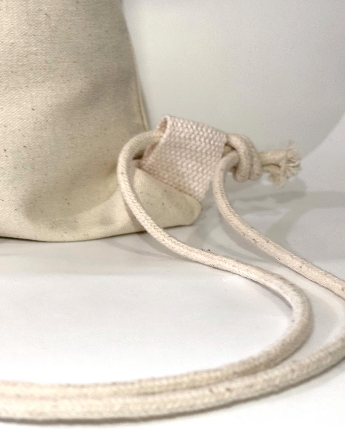 ES Collection Organic Cotton Beach Bag - Stylischer Rucksack aus Bio Baumwolle für Essentials, details