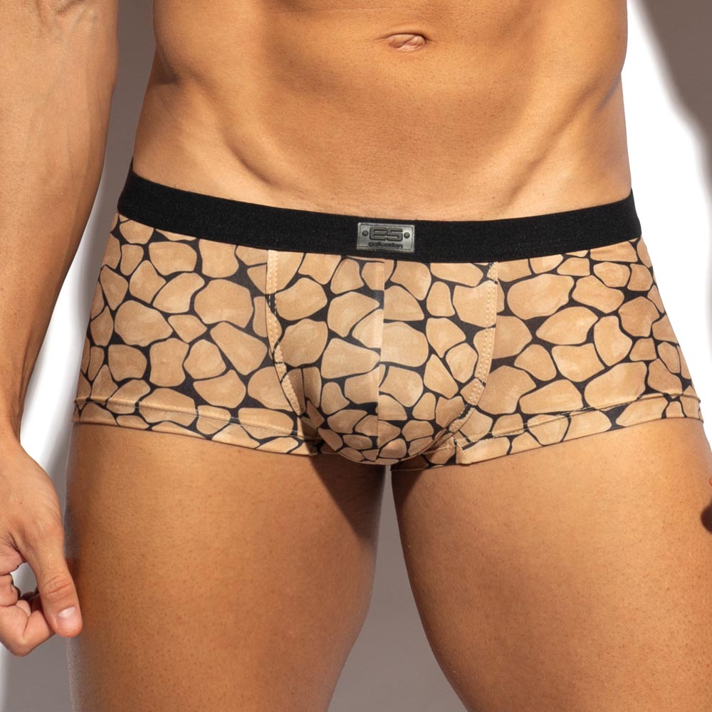 ES Collection Piedra Seca Trunk - Low-Rise Boxershorts aus seidig weicher Mikrofaser mit Steinmuster