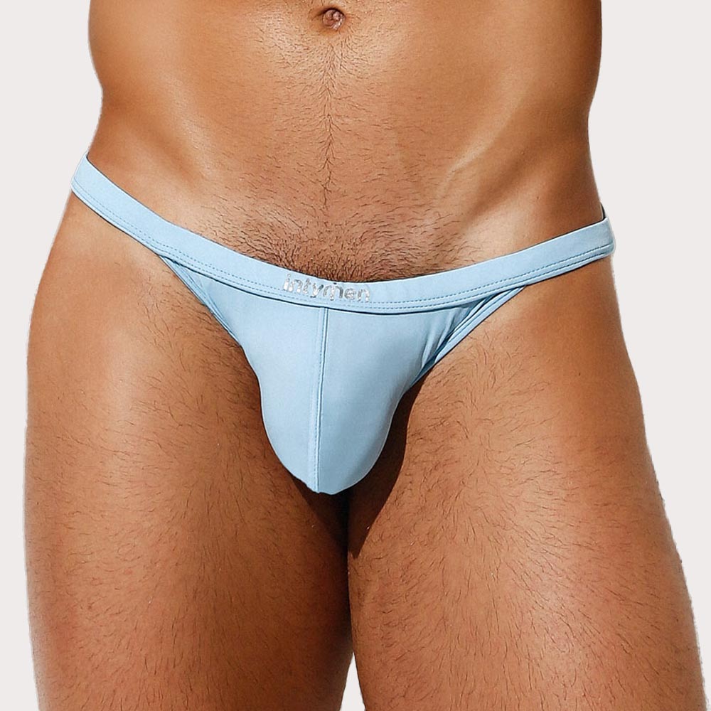 Intymen Roma Pouch Bikini - Tanga-Slip für Herren im Low-Rise Schnitt aus Mikrofaser in hell-blau
