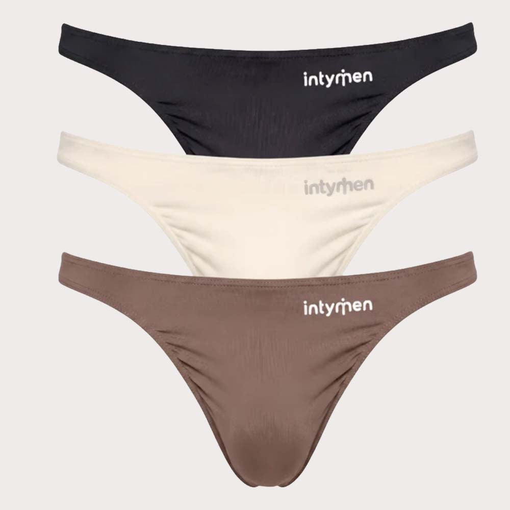 Intymen Traveller Thong - Herren String-Tanga 3er Pack aus seidenweicher Mikrofaser für besten Tragekomfort.