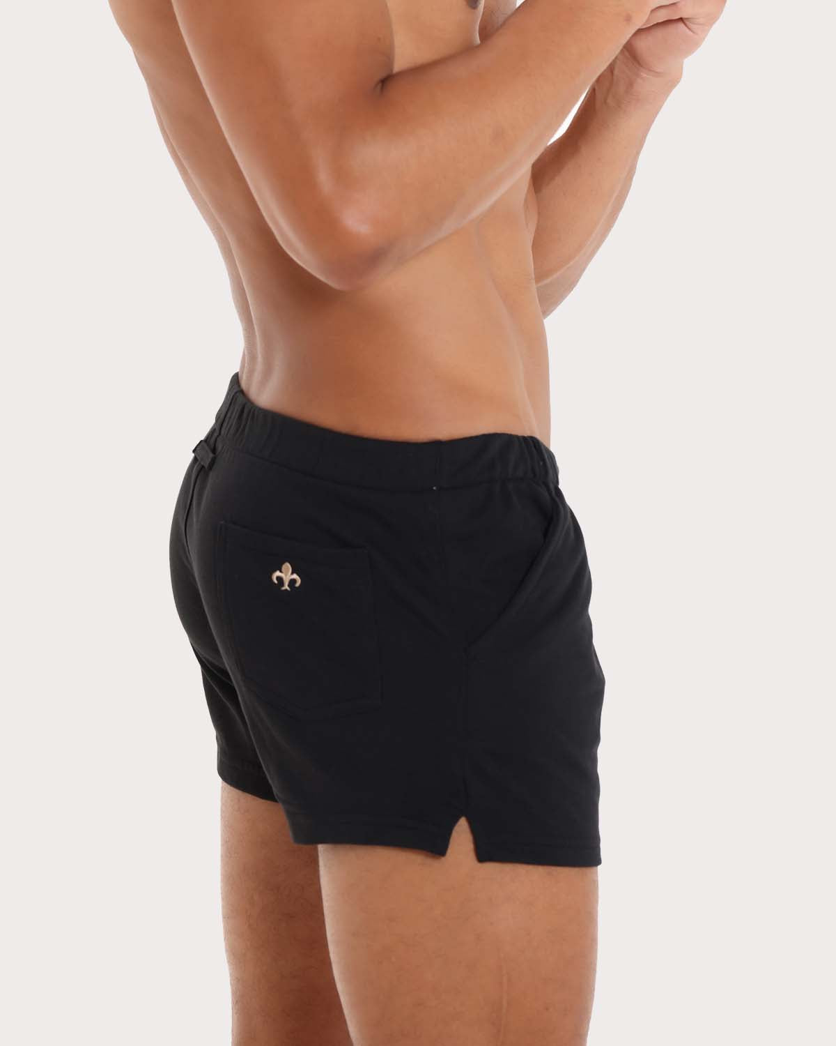 Marcuse Physical Shorts - Kurze Sporthose für Männer im Slim-fit Design in schwarz, side