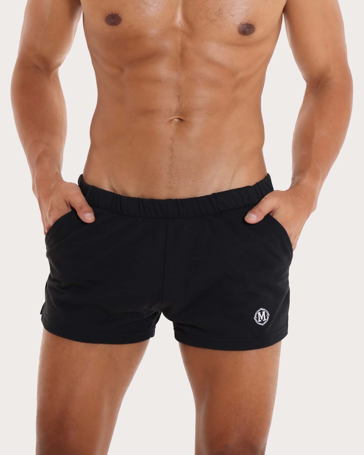 Marcuse Physical Shorts - Kurze Sporthose für Männer im Slim-fit Design in schwarz