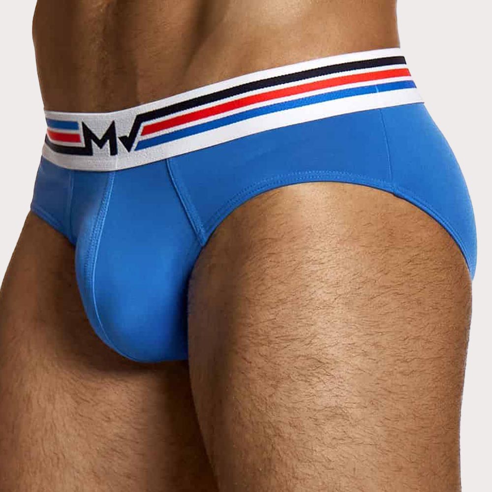 Modus Vivendi Dry Tech Brief - sportlicher Männer Slip aus lightweight Mikrofaser mit softem Tragekomfort in blau, side
