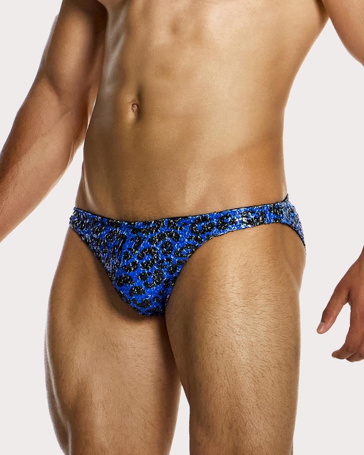 Gewagter Modus Vivendi Slip 'Leopard Sequin Low Cut Brief' blue, front, 50621238673734, 50621238706502, 50621238739270, 50621238772038