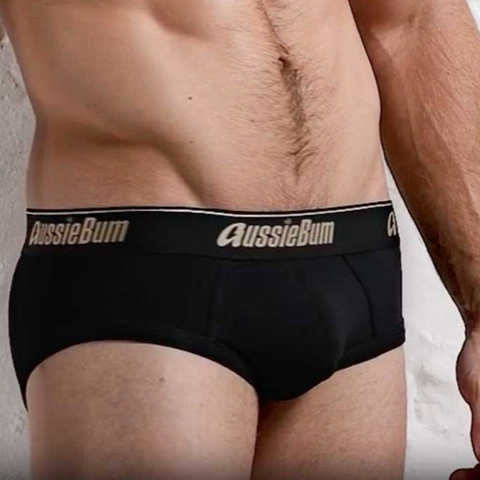 Aussiebum Slip 'Cottonsoft Brief' black - komfortabler Slip für Männer mit perfekter Passform