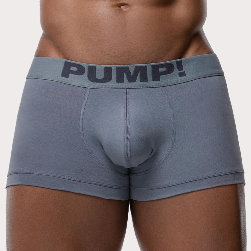 Pump! Underwear Gray Classic Boxer - sportliche Boxershorts in edlem Grauton mit breitem Bund und softem Tragekomfort