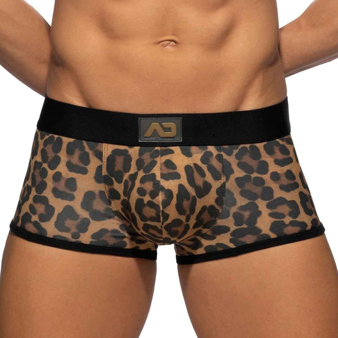 Addicted Leopard Fresh Trunk - Microfaser Boxershorts mit ausgefallenem Leopardenprint, Vorderseite