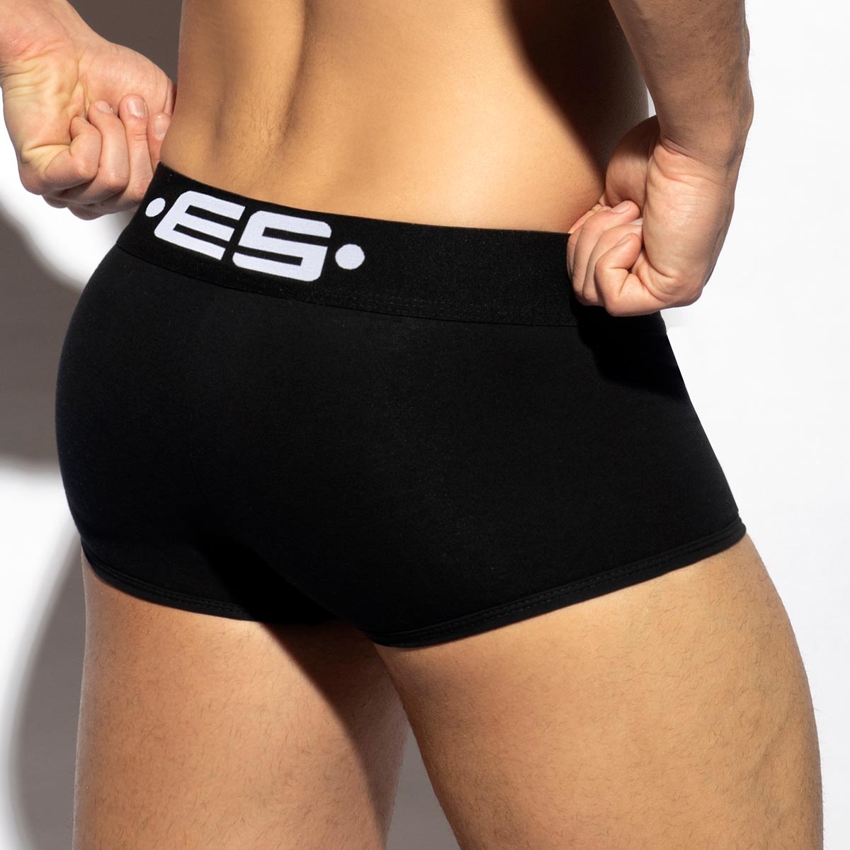 ES Collection Pack Up Wondertrunk - Boxershorts mit Push-Up Einlage für Männer, schwarz, Rückansicht