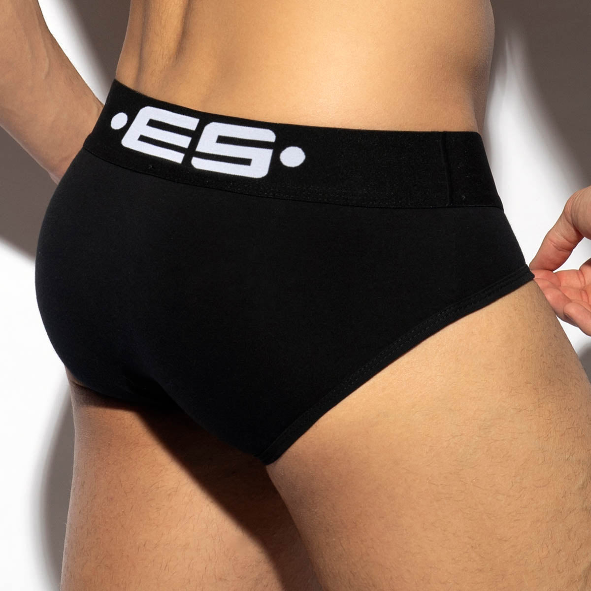 ES Collection Pack Up Wonderbrief - Herren Slip mit Push-Up Einlage, schwarz, Rückansicht