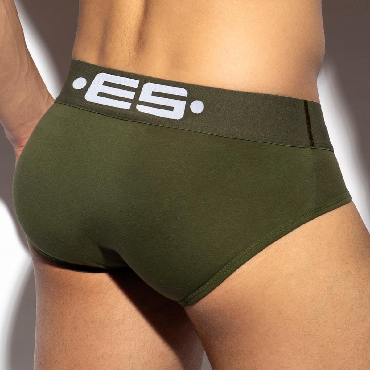 ES Collection Pack Up Wonderbrief - Herren Slip mit Push-Up Einlage, khaki, Rückansicht