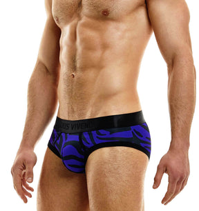 Blauer Herren Slip im Tiger Print von Modus Vivendi Underwear, Seitenansicht