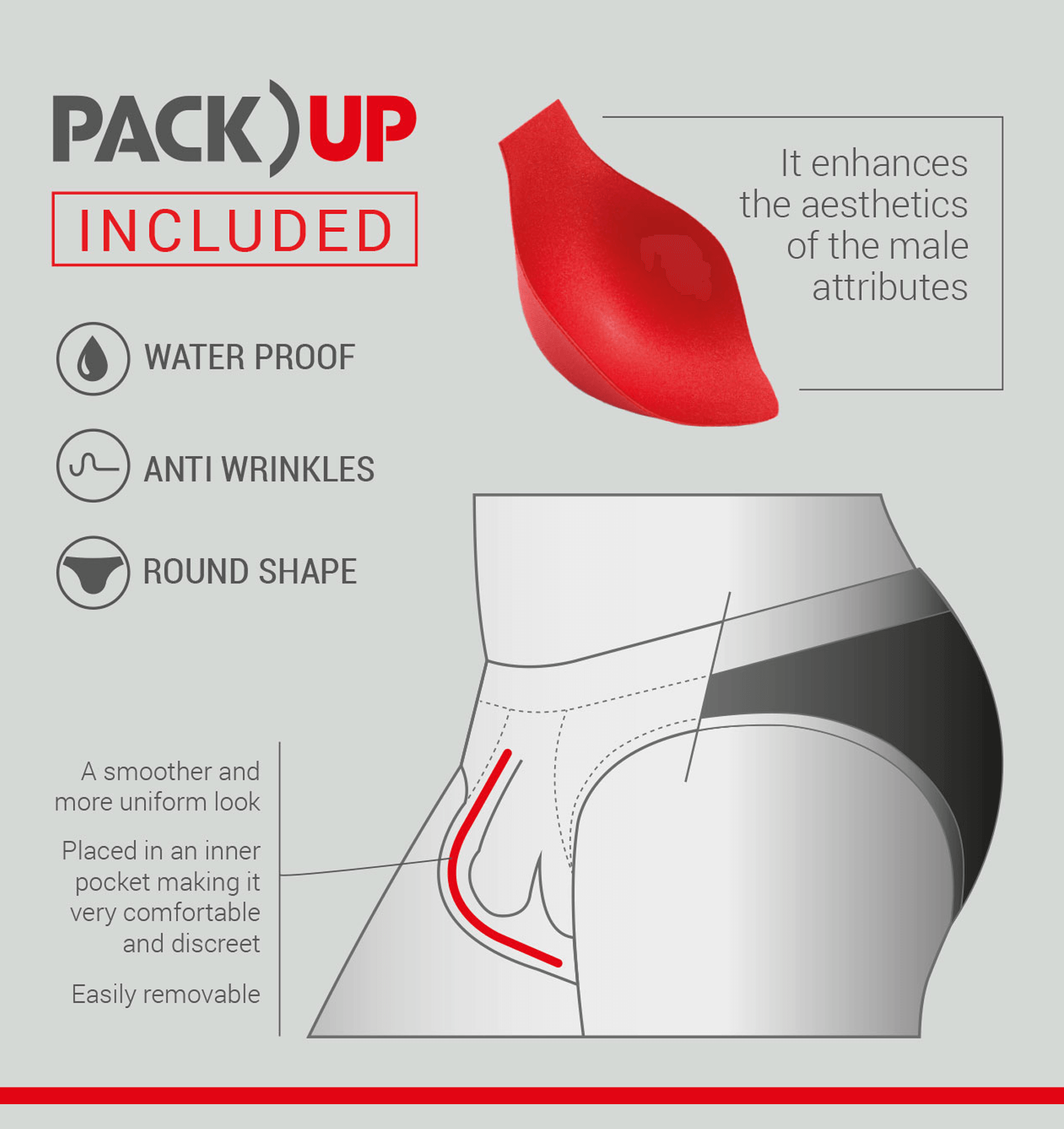 ES Collection 'PACK UP' Push Up Einlage