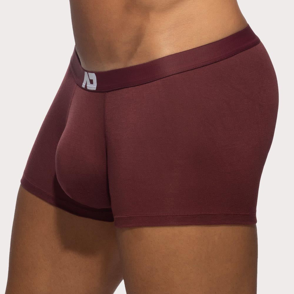 Addicted Bamboo Skin Layer Trunk - Boxershorts mit extra großem Pouch aus weicher Bambus-Viskose in dunklem rot, side