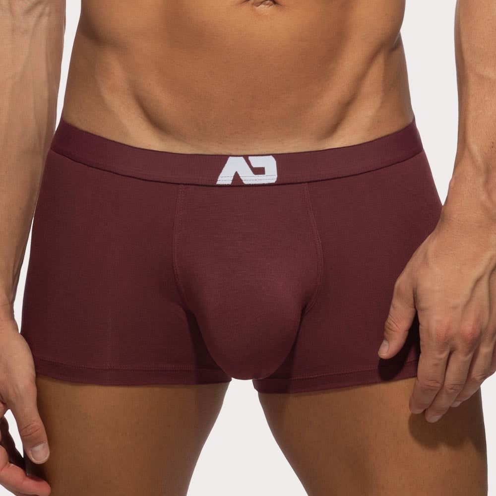 Addicted Bamboo Skin Layer Trunk - Boxershorts mit extra großem Pouch aus weicher Bambus-Viskose in dunklem rot