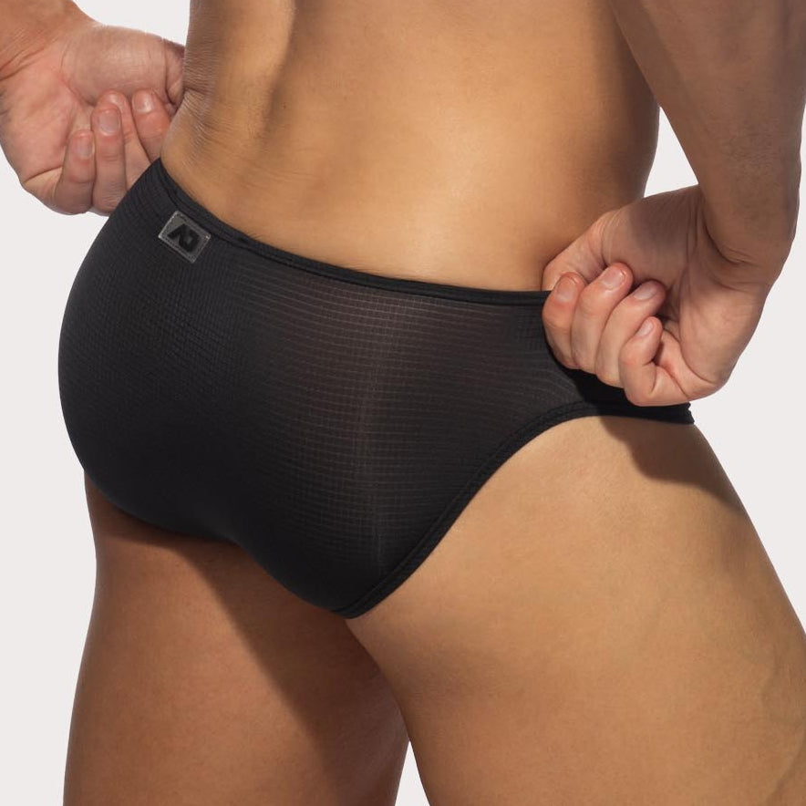 Addicted Veloz Dry Bikini Brief - Knapper Männer Slip im Low-Rise Design aus ultra-leichtem Material in schwarz, back