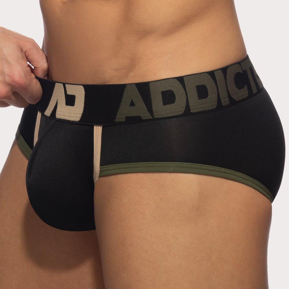 Addicted Naked Feeling Brief - Microfaser Slip mit Push-Up Funktion in schwarz, side