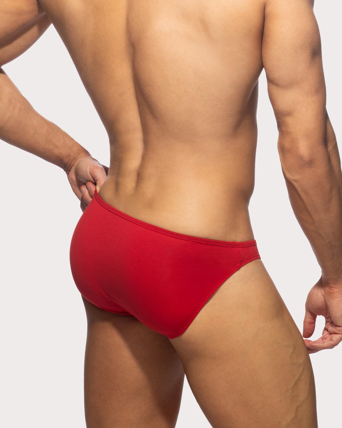 knapp geschnittener Mini Slip 'COTTON BIKINI BRIEF' von Addicted Underwear in rot, Frontansicht, back