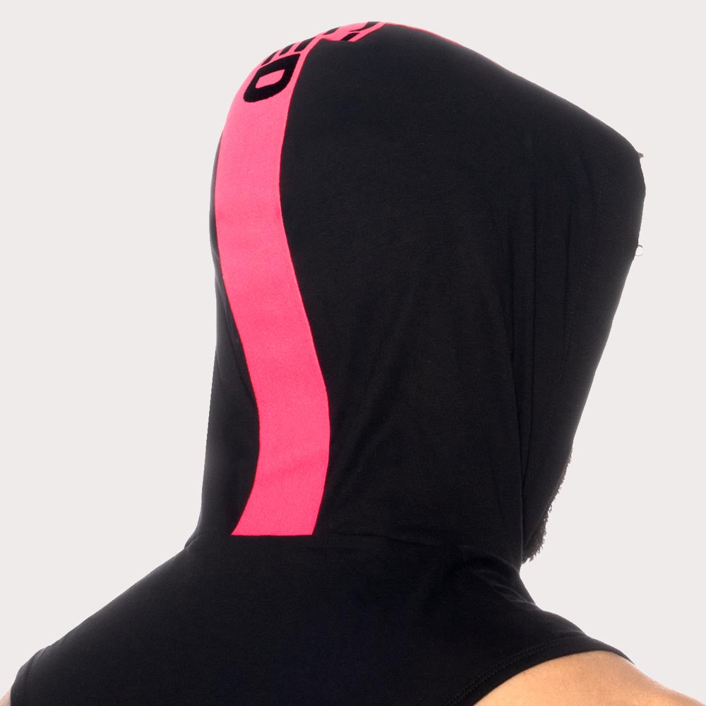 Addicted Band Cotton Hoody - Sleeveless Kapuzenpullover mit stylischen Details aus reiner Baumwolle, detail