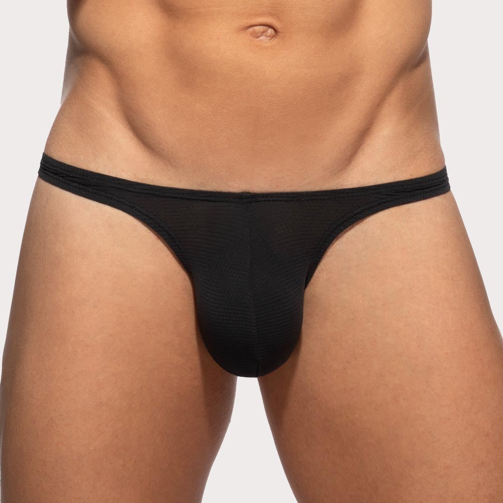 Addicted Veloz Dry Mini Thong- Herren String-Tanga im Low-Rise Design aus ultra-leichtem Material in schwarz