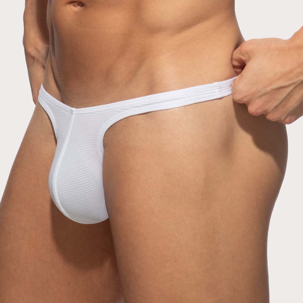 Addicted Veloz Dry Mini Thong- Herren String-Tanga im Low-Rise Design aus ultra-leichtem Material in weiß, side