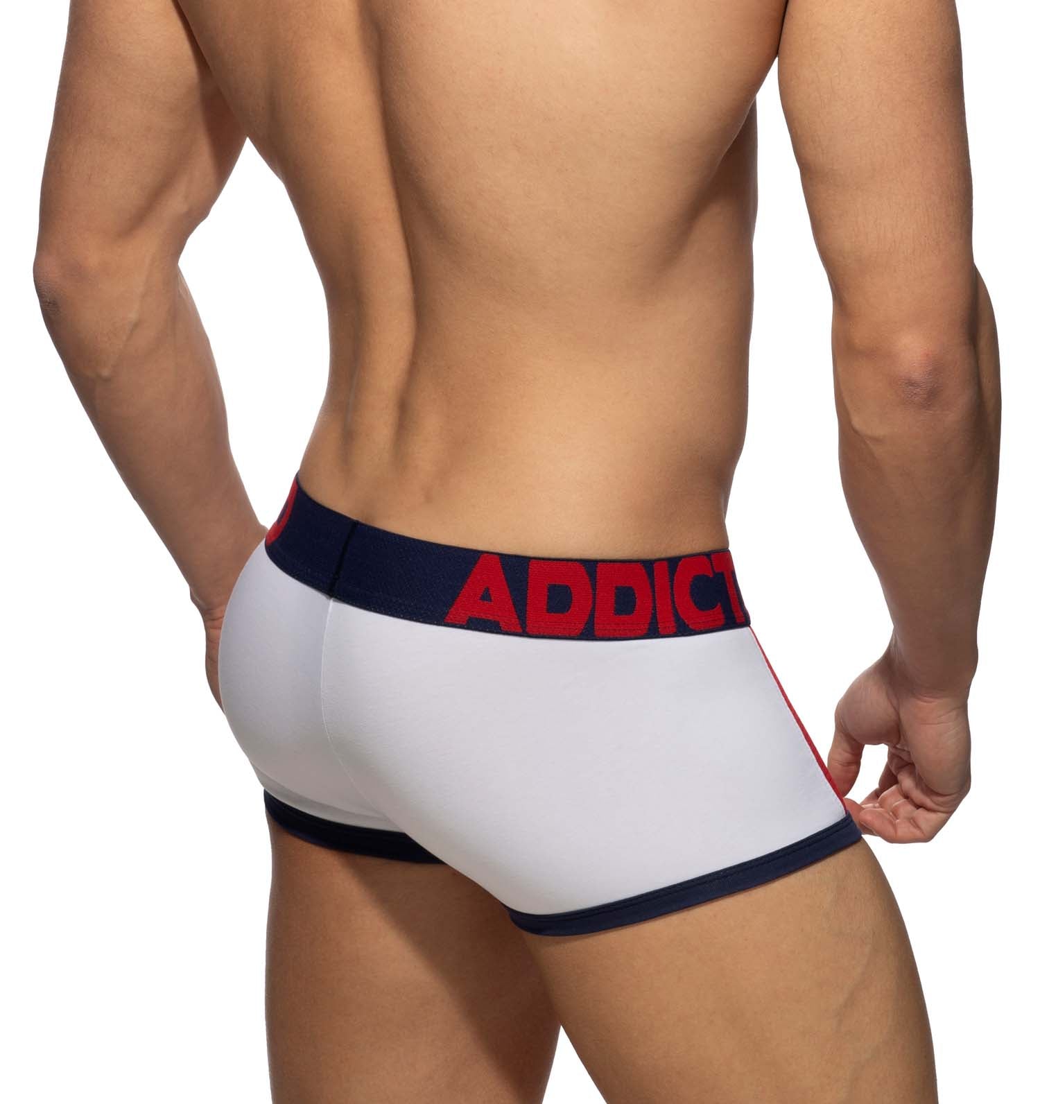 Addicted sportliche Push-Up Boxershorts 'Sports Padded Trunk' white back