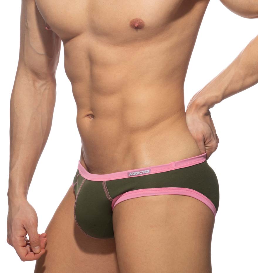 Addicted Twink Cotton Brief khaki, side