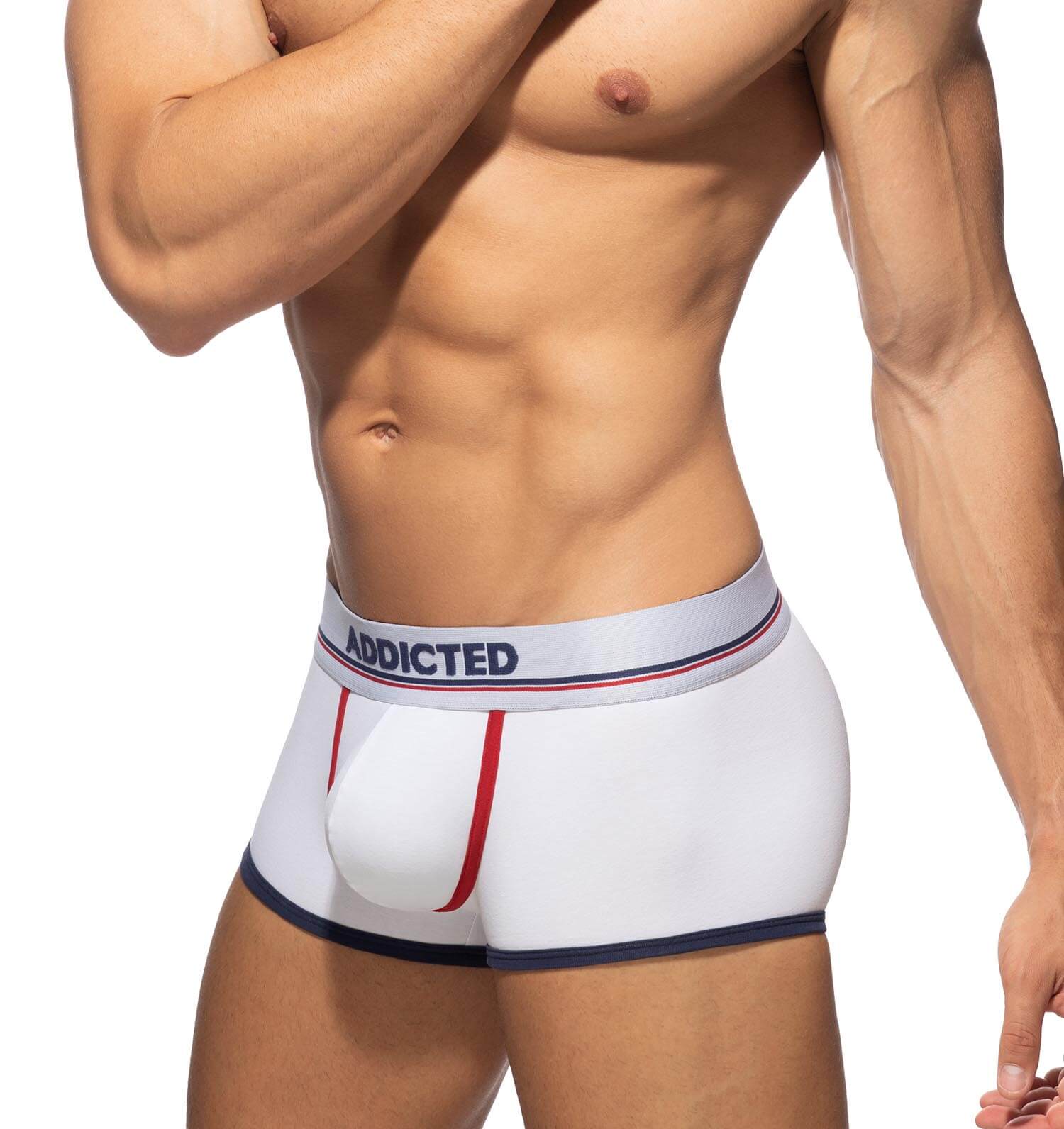 Addicted Boxershorts Cotton Trunk white, side