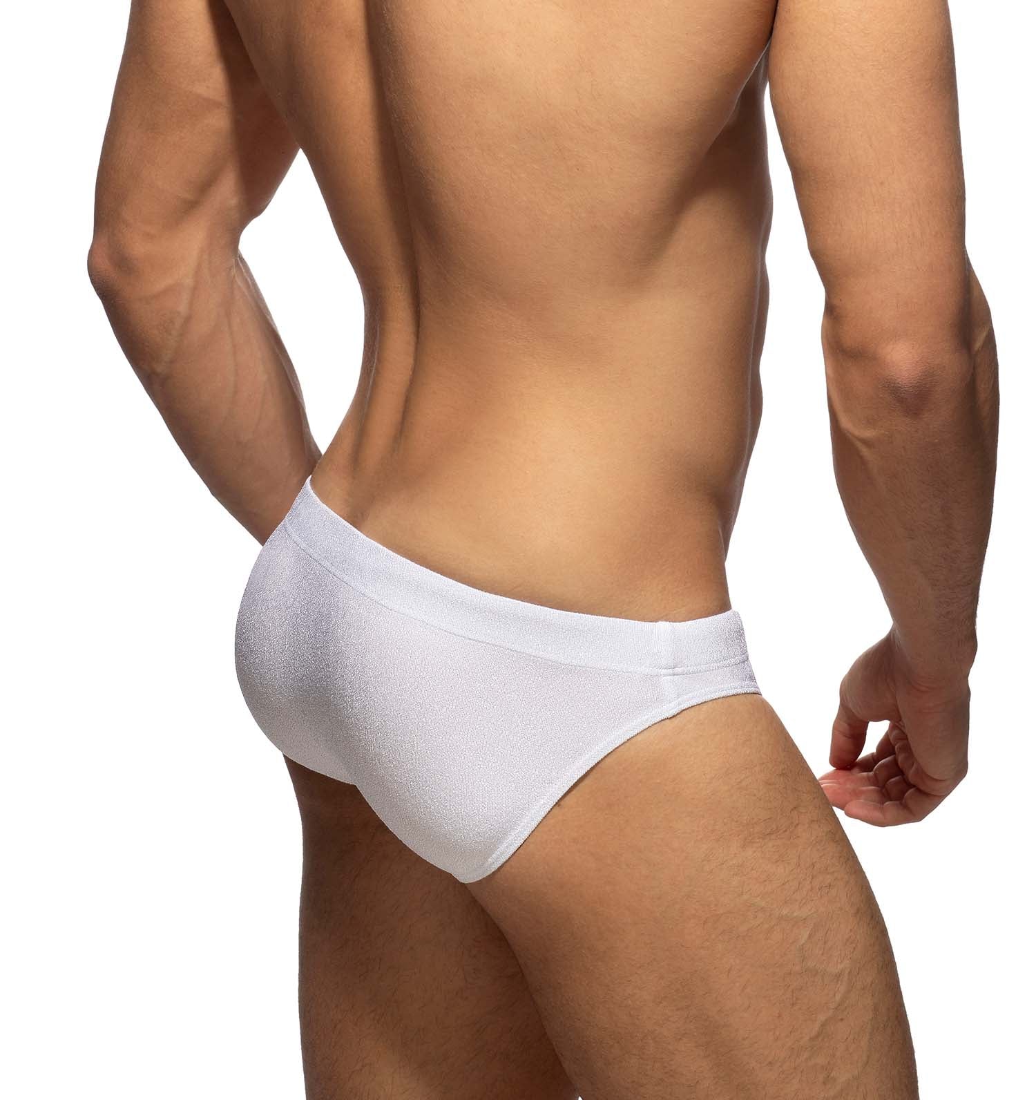 Addicted Badeslip 'Pique Speedo Swim Brief' white mit Push-Up Einlage, back