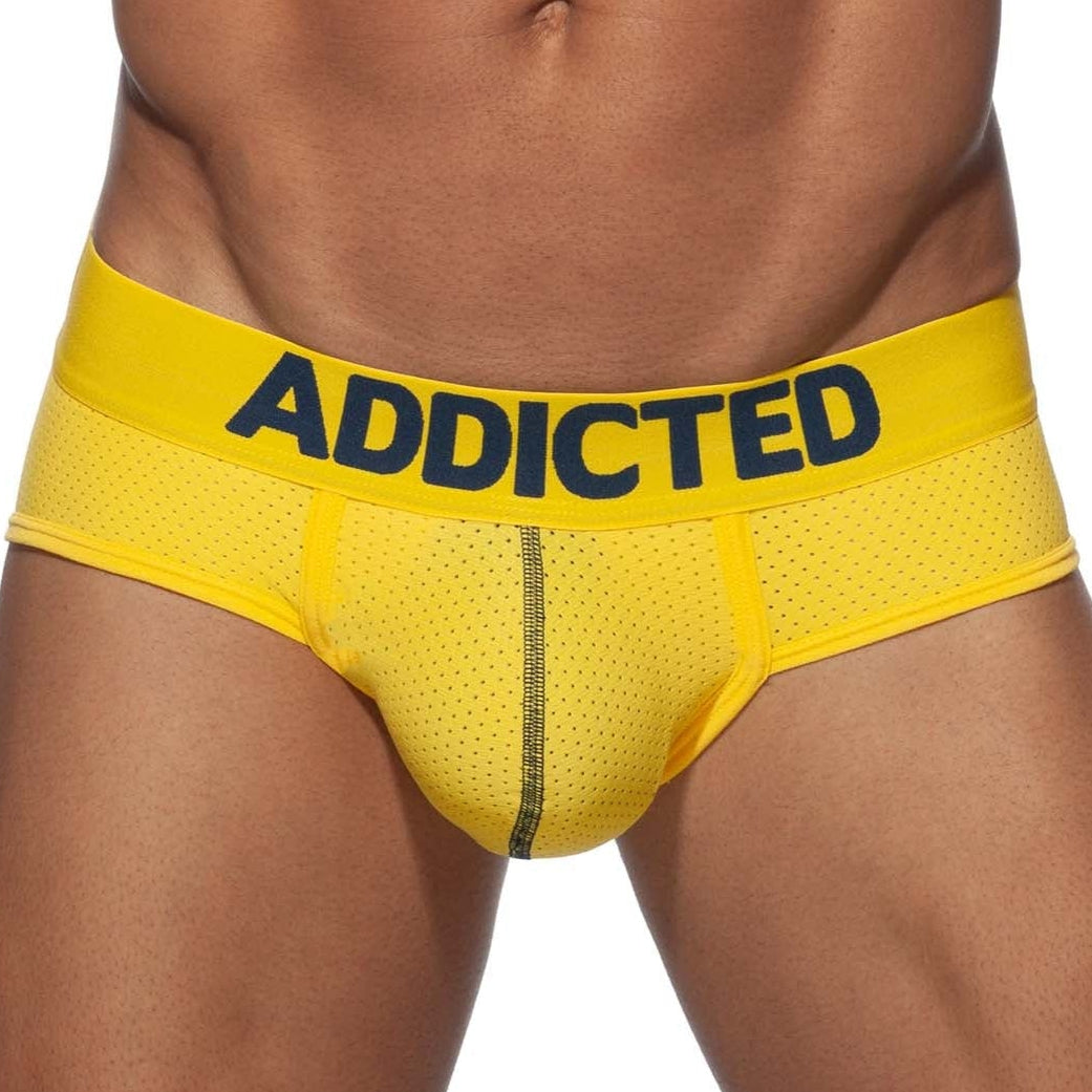 Addicted Slip 'Push Up Mesh Brief' yellow front, 50613916729670, 50613916762438, 50613916795206, 50613916827974, 50613916860742