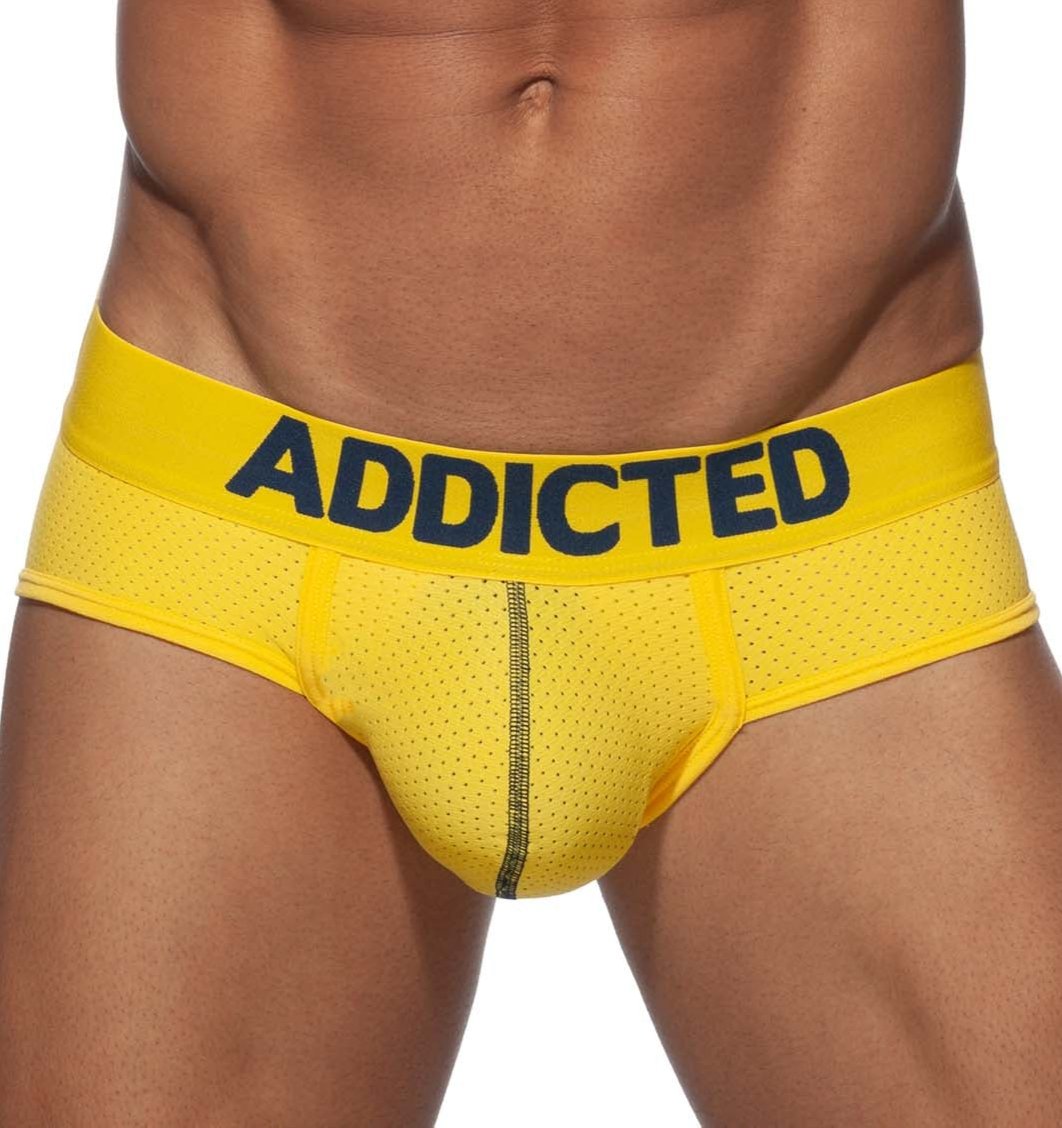 Addicted Push Up Mesh Brief yellow front, 50613916729670, 50613916762438, 50613916795206, 50613916827974, 50613916860742