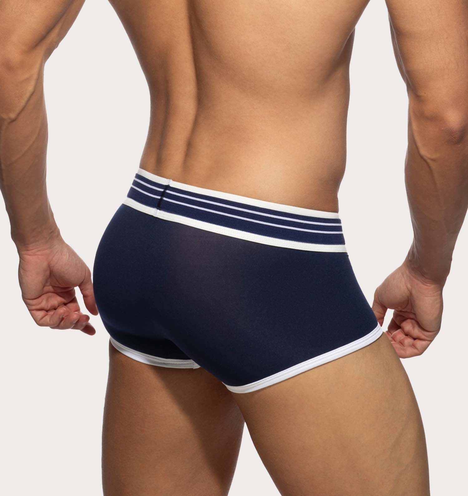 Addicted leicht transparente Boxershorts  'Double Trouble Trunk' navy, back, 54093809942854, 54093809975622, 54093810008390, 54093810041158