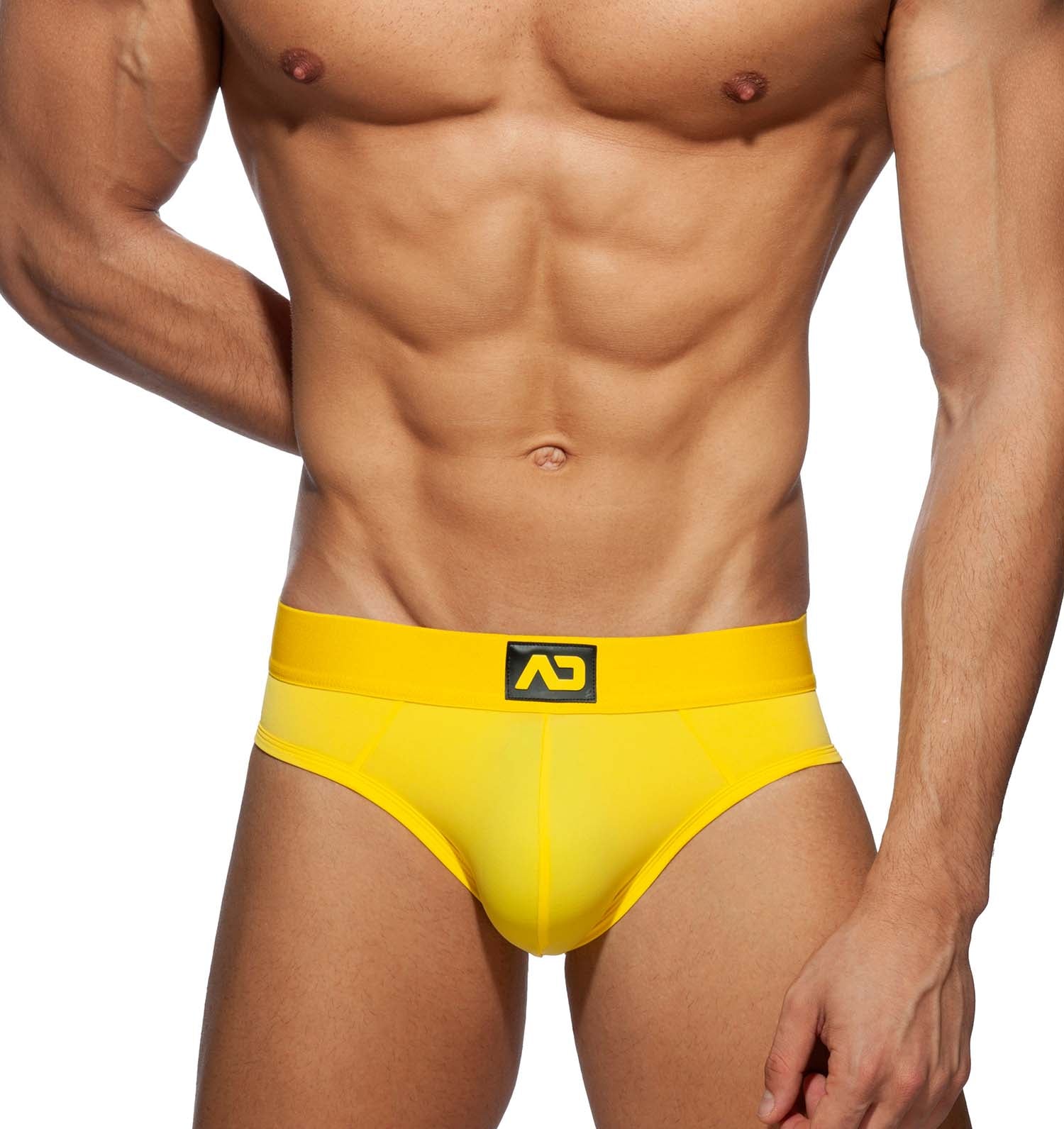 Addicted Bottomless Fetish Brief - Sexy Jock-Brief aus der AD Fetish Kollektion, gelb, front, 50611608387910, 50611608420678, 50611608453446, 50611608486214