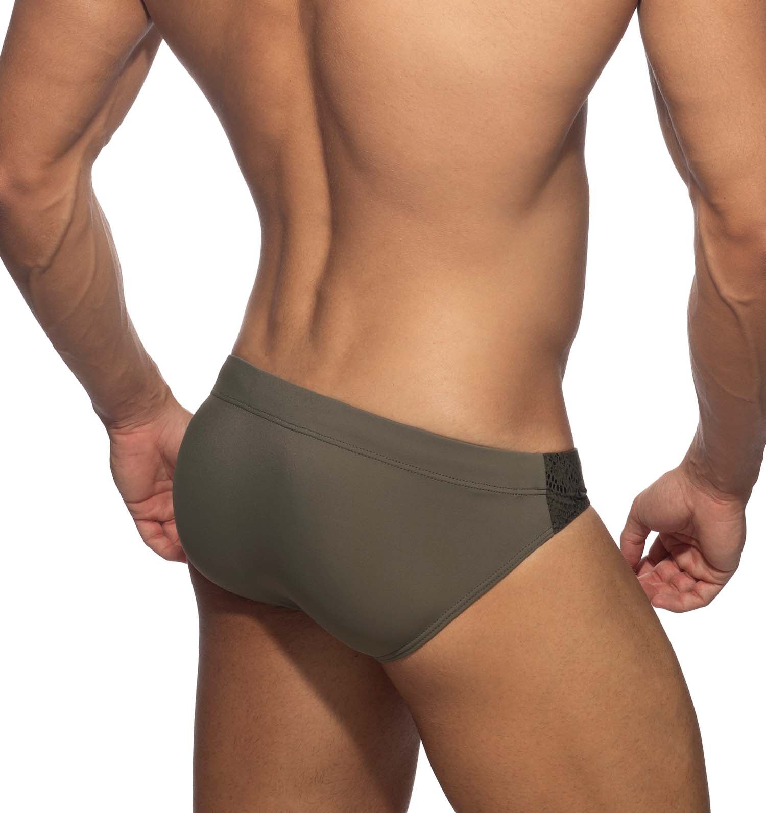 Addicted Golden Snake Push-Up Swim Brief khaki, back