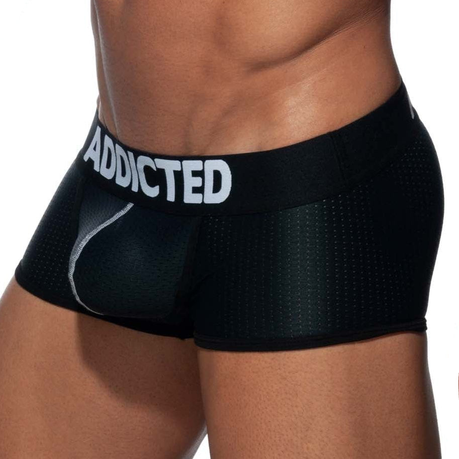 Boxershorts 'Push Up Mesh Trunk' von Addicted Underwear in schwarz