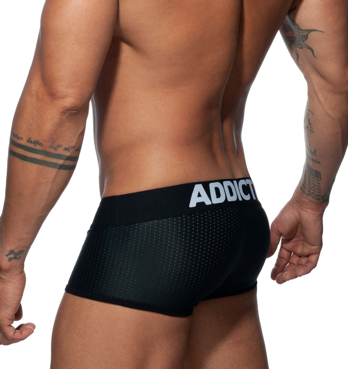Auffällige Boxershorts 'Push Up Mesh Trunk' von Addicted Underwear in schwarz, back