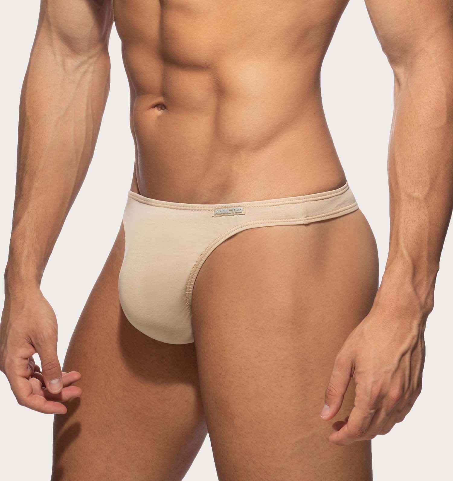 Addicted Herren String-Tanga 'Cotton Thong'  beige, 54093862404422, 54093862437190, 54093862469958, 54093862502726, 54093862535494