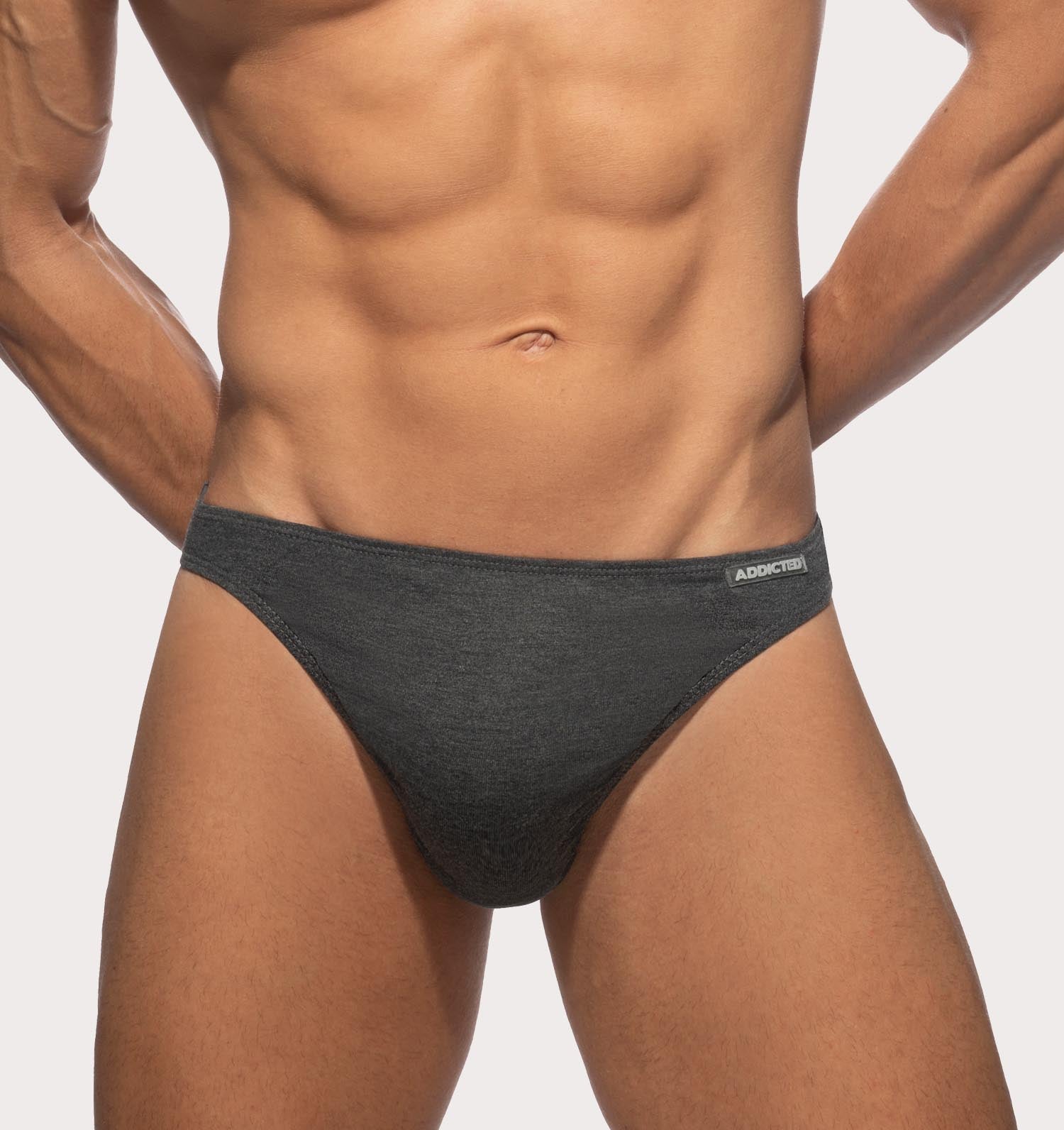 Addicted Herren String-Tanga 'Cotton Thong' AD986 grey, front, 54093843136838, 54093843169606, 54093843202374, 54093843235142, 54093843267910