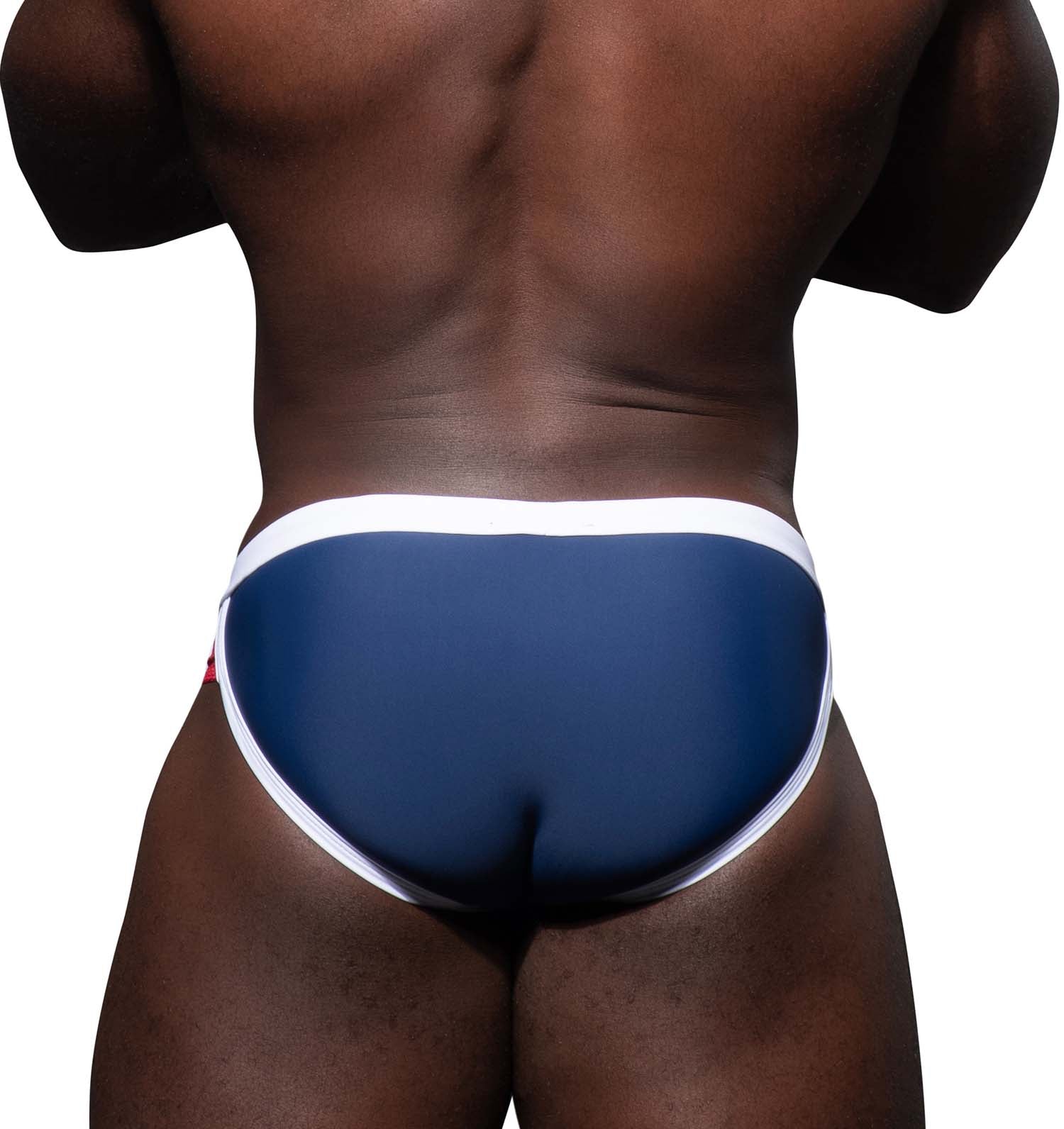 Andrew Christian Swim Brief 'Retro Bikini' navy, back