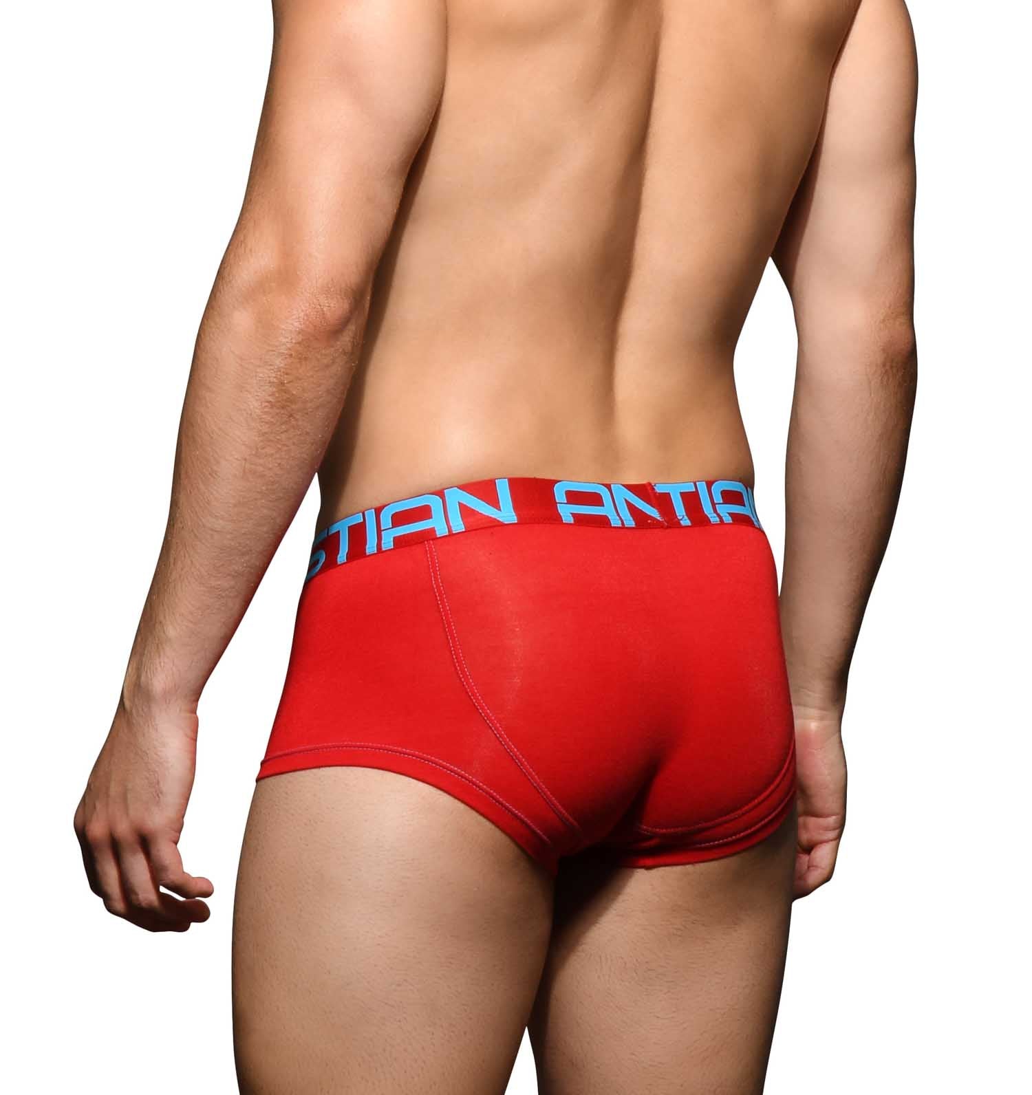 Red Andrew Christian Boxer with Show-It Technology, back